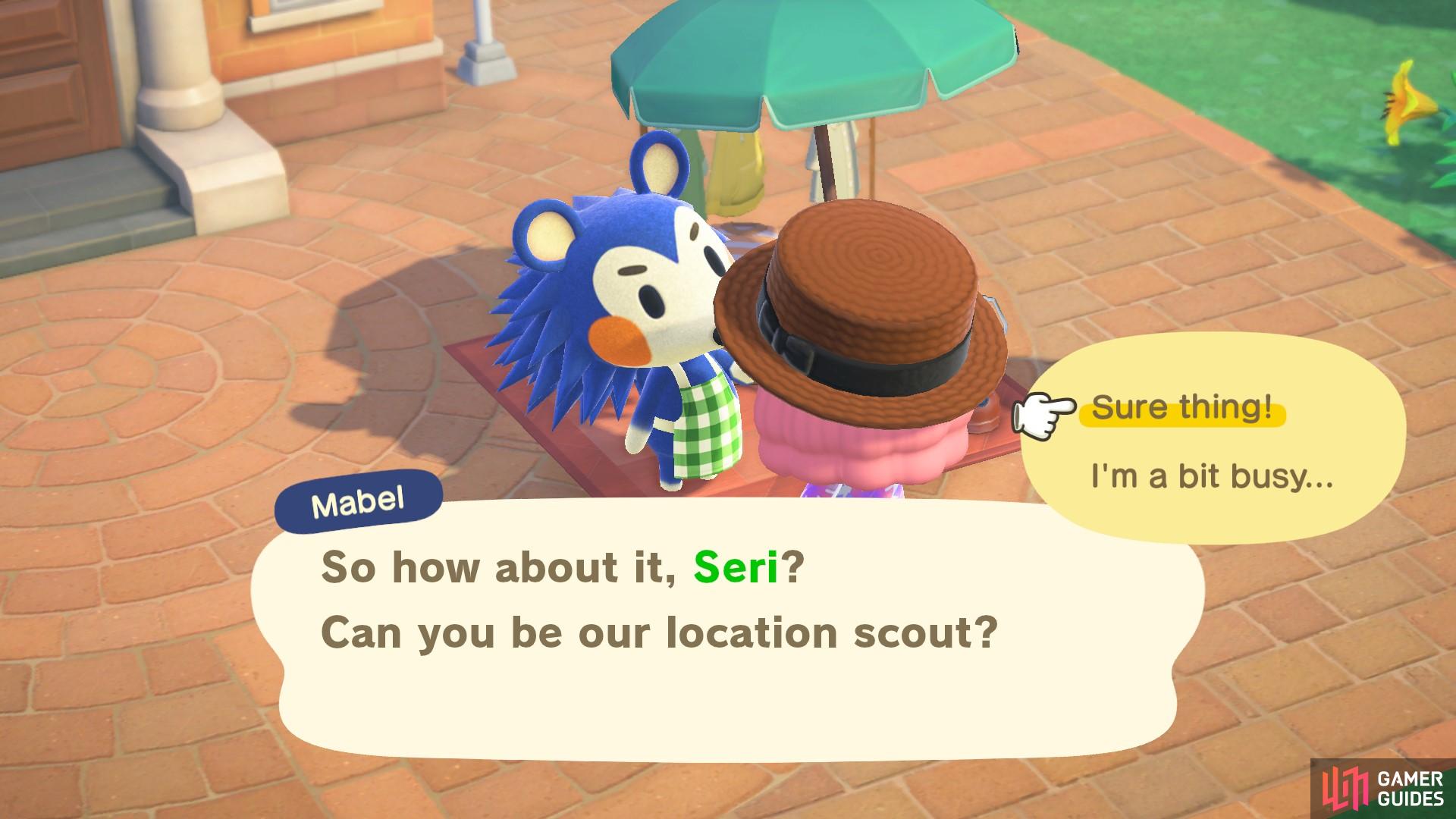 Mabel will ask you to help find the perfect spot for the new shop!