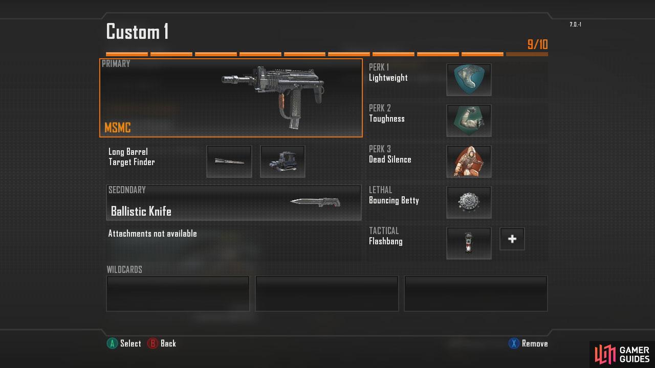 Short-Mid Range Primary Weapon > MSMC Primary Attachment > Long Barrel + Target Finder Secondary Weapon > Your Choice! Secondary Attachment > Your Choice! Lethal > Grenade OR Semtex Tactical > Flashbang  Perk 1 > Lightweight Perk 2 > Toughness Perk 3 > Extreme Conditioning Wildcard > None!  Note 1: The SMG listed is my favorite, but any one will do!  Note 2: This set up will give the SMG a slightly longer range, making it effective both up close and at a medium distance as well. he grenades and flashbangs will help you out if you get in a tight spot, whilst the perks ensure you move silently, run for longer and can take a hit or two without flinching.  Mid-Long Range Primary Weapon > MA81 Primary Attachment > Laser Sight + (FMJ OR Extended Mag) + Target Finder Secondary Weapon > None! Secondary Attachment > None! Lethal > Semtex OR Grenade Tactical > Flashbang OR Smoke Grenade  Perk 1 > Blind Eye Perk 2 > Cold Blooded Perk 3 > Extreme Conditioning Wildcard > Perk 1 Greed  Note 1: The Assault Rifle listed is my favorite, but any one will do!  Note 2: This set up will give you a great assault rifle perfect for mid-long range engagements. The FMJ OR Extended Magattachments can be mixed up to either provide additional damage or ammo whilst the other attachments increase range and accuracy. The perks ensure you will be harder to detect and can sprint further without stopping.