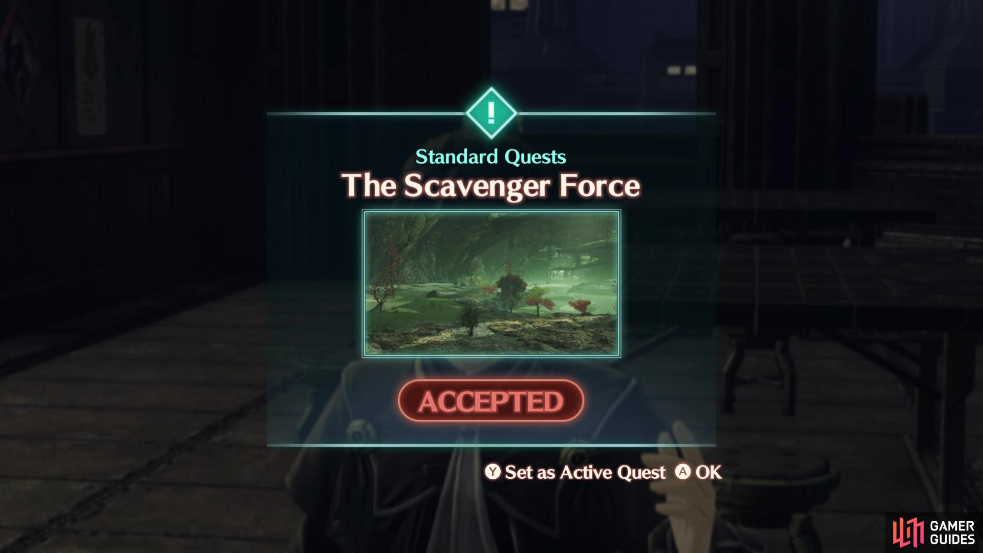 The Scavenger Force Standard Quest. 