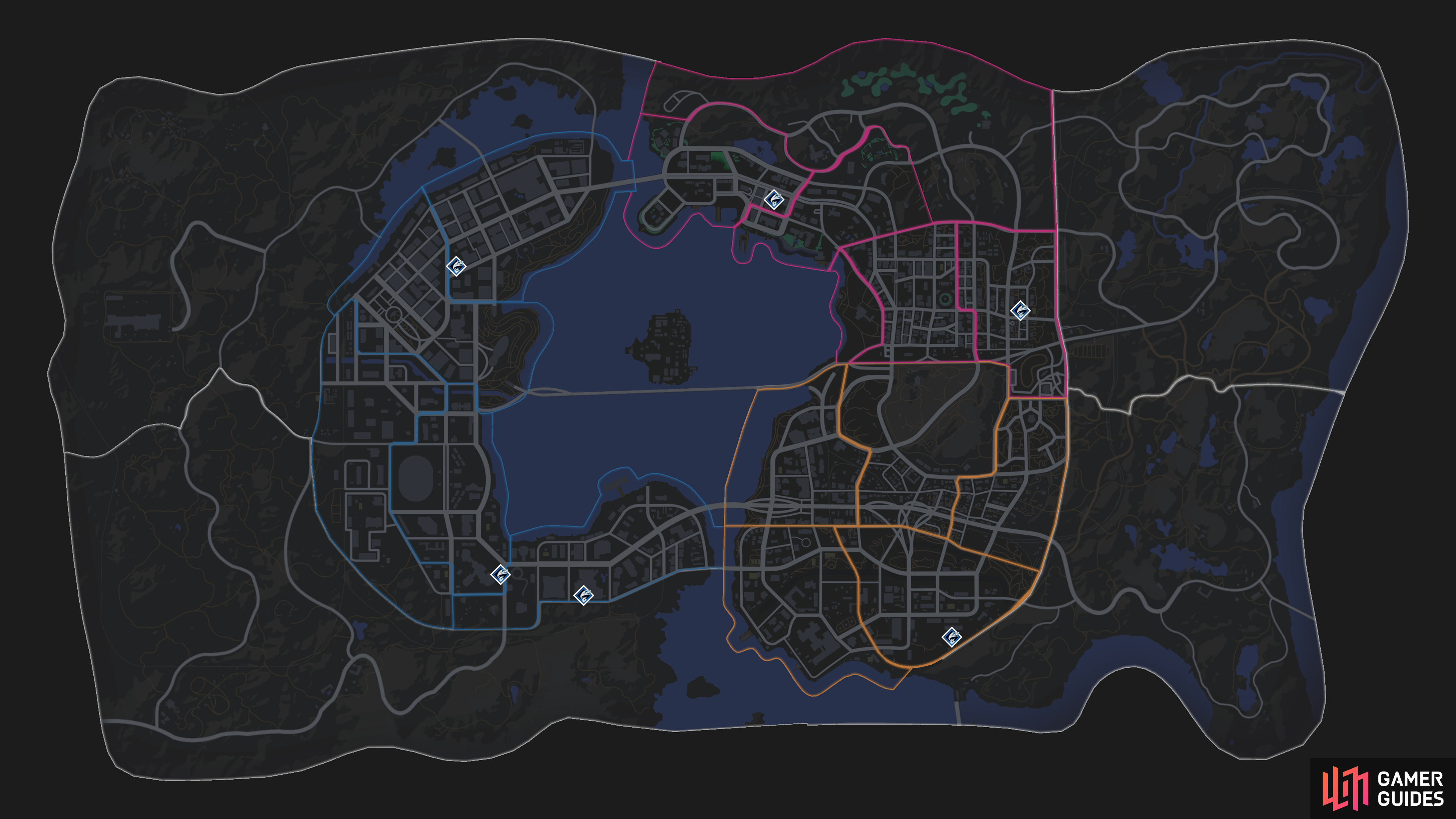 All the locations of Wingsuit Saboteur Side Hustles.