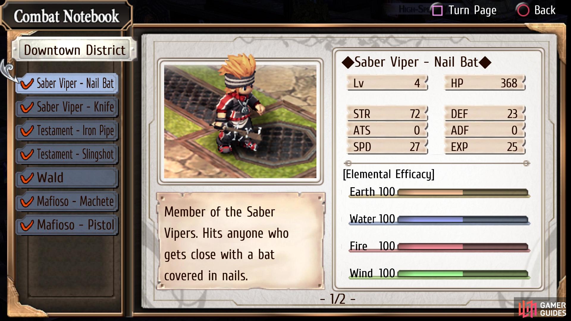 The Saber Viper (Nail Bat) enemy