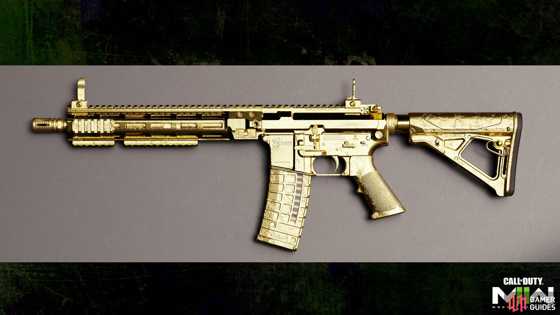 Expect to see lots of golden M4s, because this gun is an all-around amazing weapon. Image via Activision.