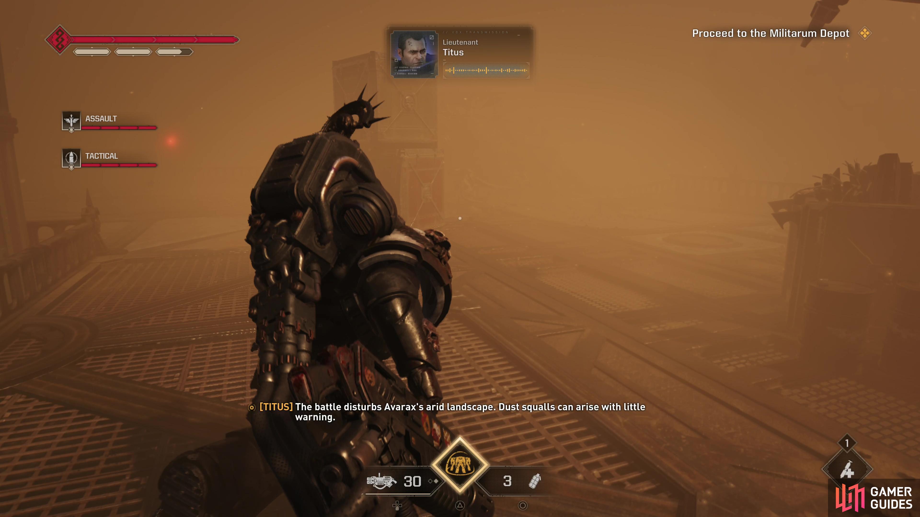 The main gimmick of the Operations mode mission “Ballistic Engine” are the dust storms that’ll lower visibility when you’re outside.