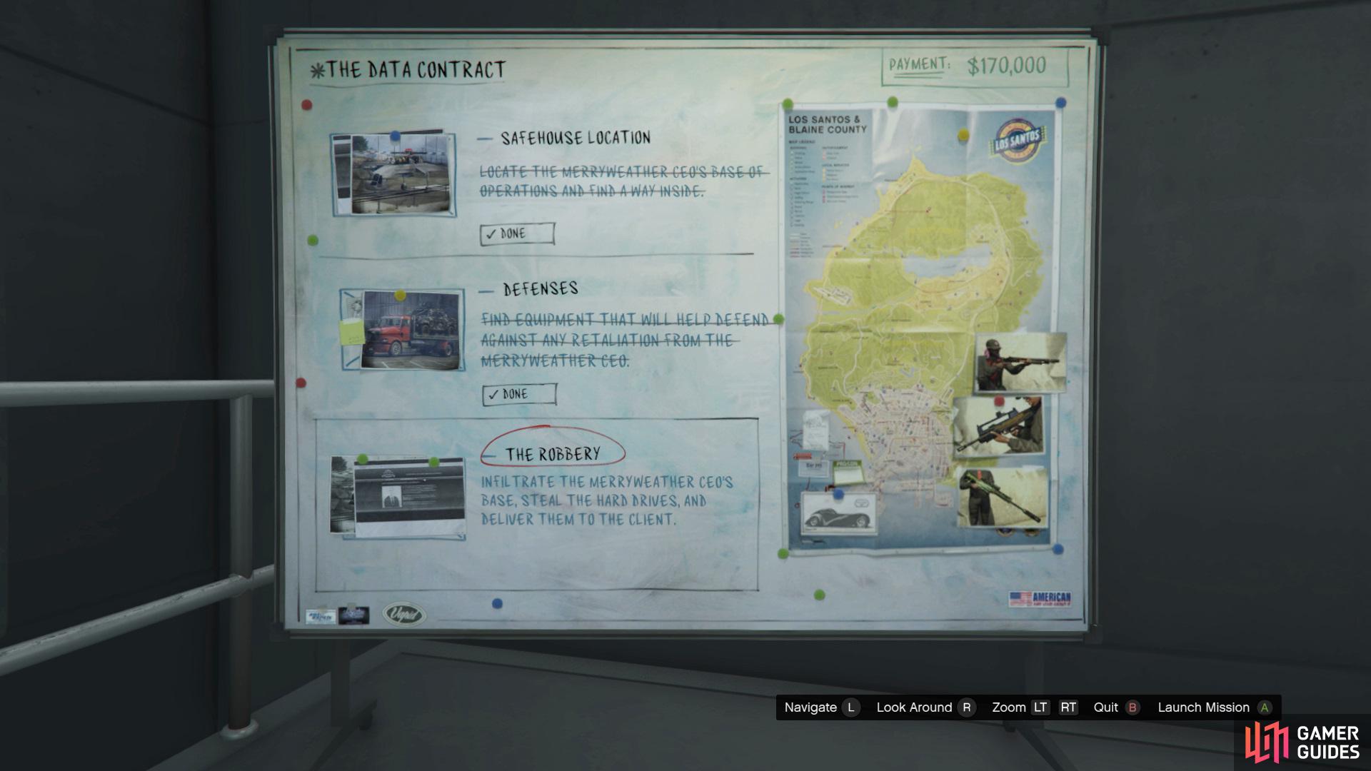 Overview of The Robbery mission. 