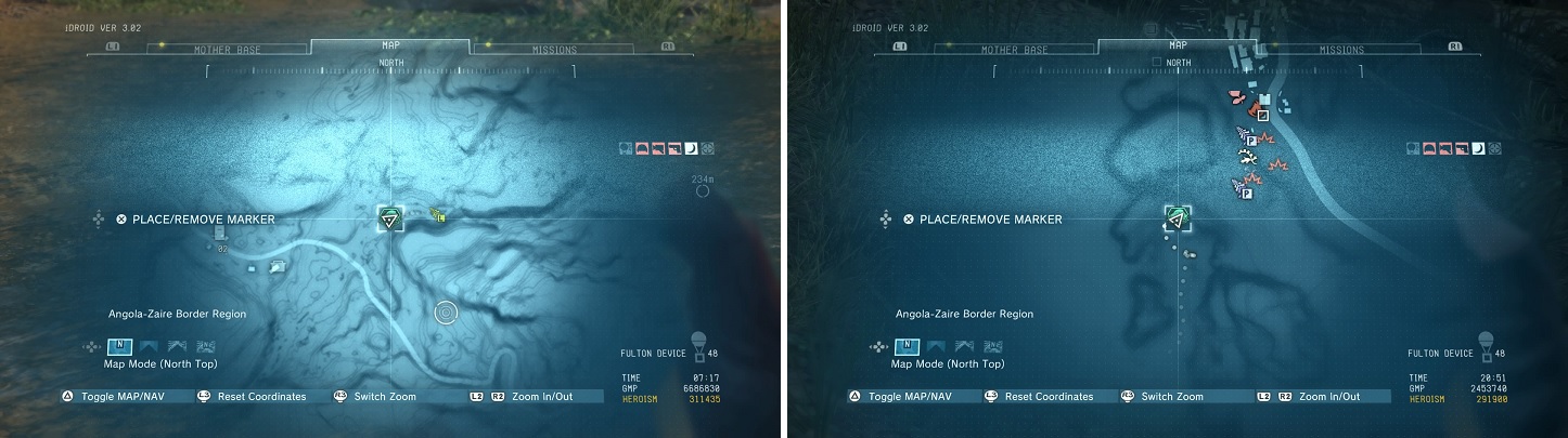 The locations of the Tsuchinoko (left) and the Leopard Tortoise (right).