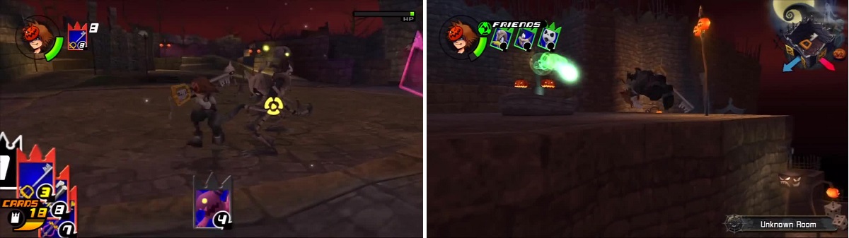 There are plenty of enemies to fight to help you level up. The fountains will take shots you (right) so be wary.