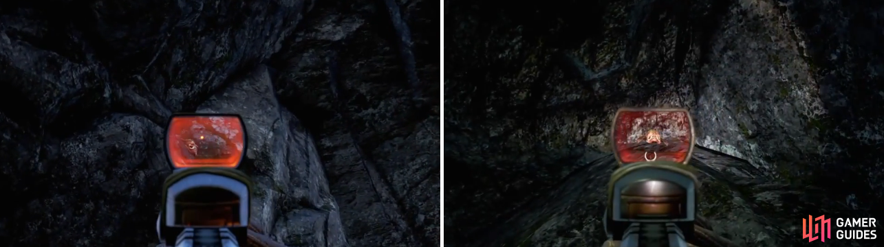 The first and fifth Masks (from the above list) are located near the ceiling in their respective caves.