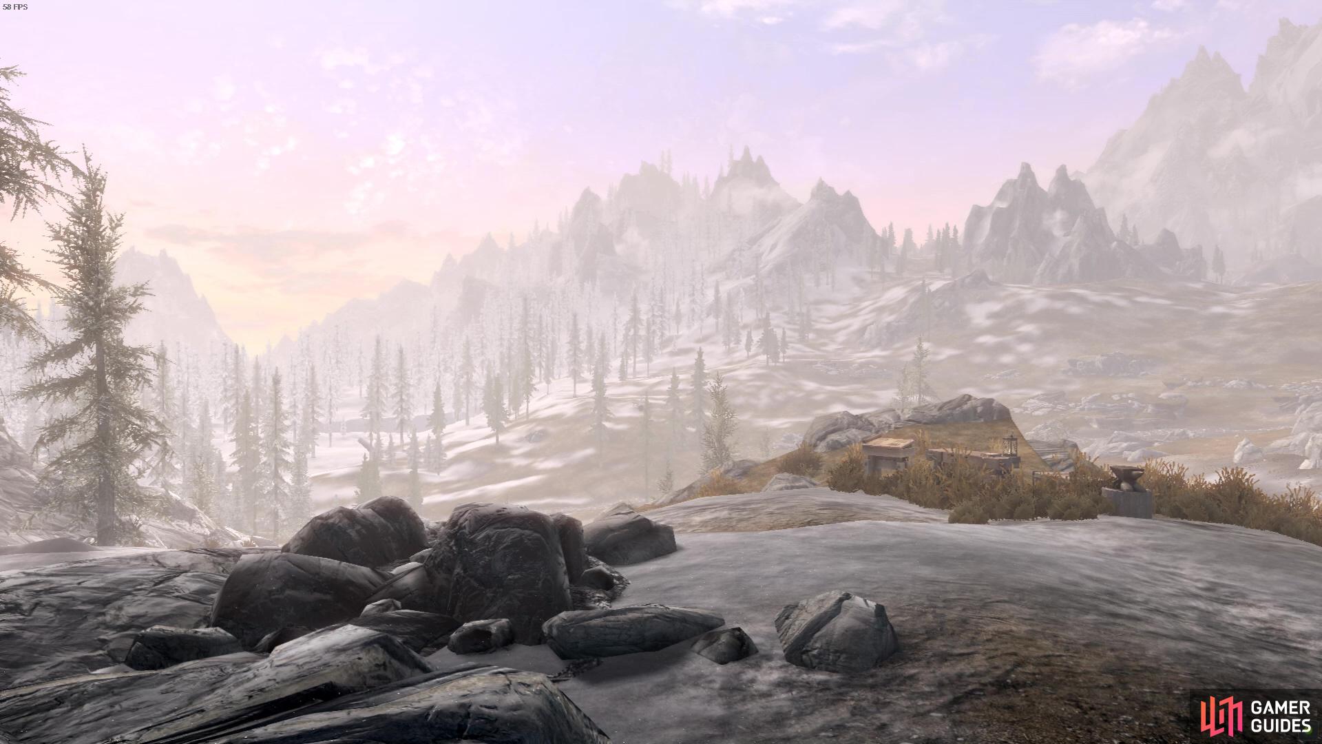 The Heljarchen Hall plot overlooks Dragonsreach.